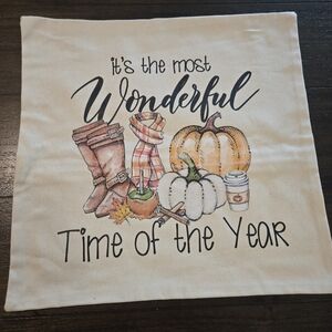 Fall Themed Decorative Pillow Cover